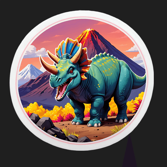 Dinosaur Volcano - Sticker - Heat Press Transfer