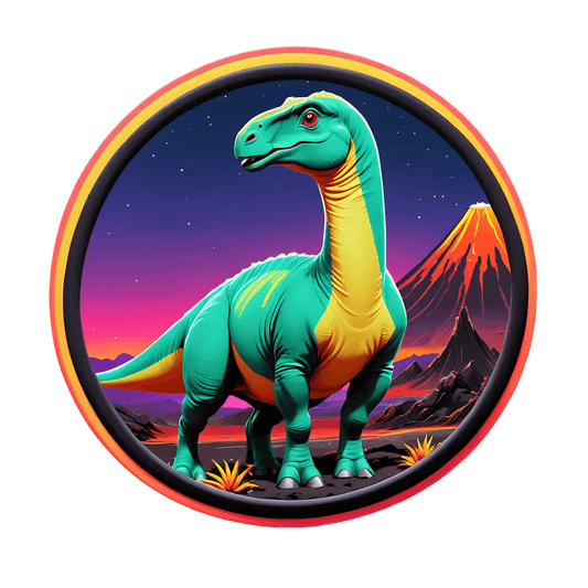 Dinosaur Volcano Sticker - UV DTF - Heat Press Transfer