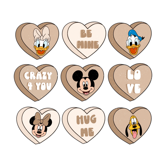Disney Be Mine Valentine's Day Design - DTF Ready To Press - Heat Press Transfer