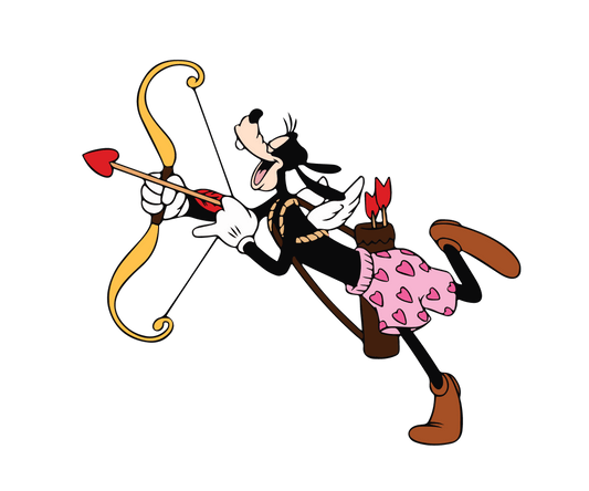 Disney Goofy Valentine's Day Design - DTF Ready To Press - Heat Press Transfer