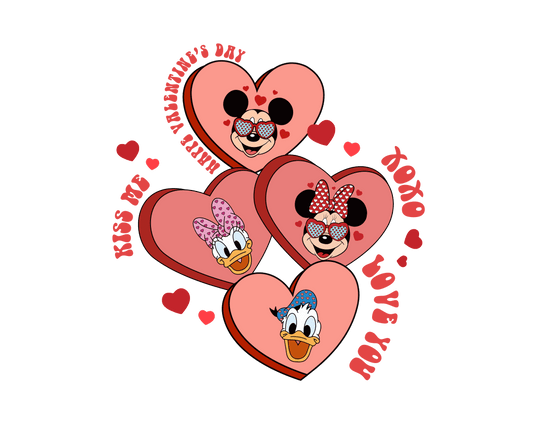 Disney Mickey Mouse Valentine Design - DTF Ready To Press - Heat Press Transfer