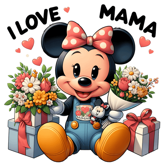 Disney Minnie Mama Design - DTF Ready To Press - Heat Press Transfer