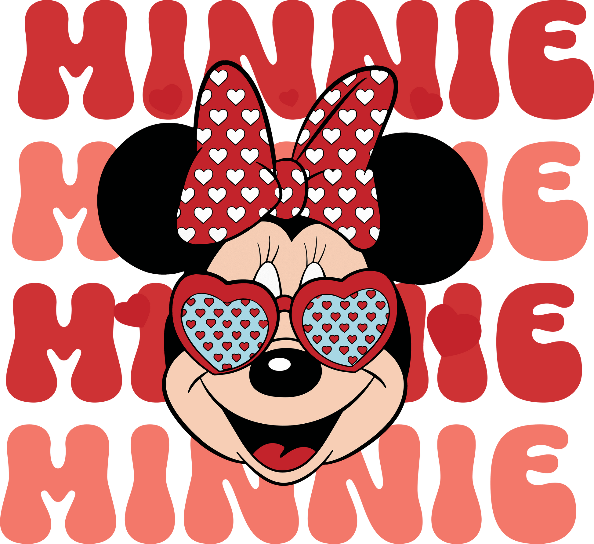 Disney Minnie Mouse Valentine's Day Design - DTF Ready To Press - Heat Press Transfer
