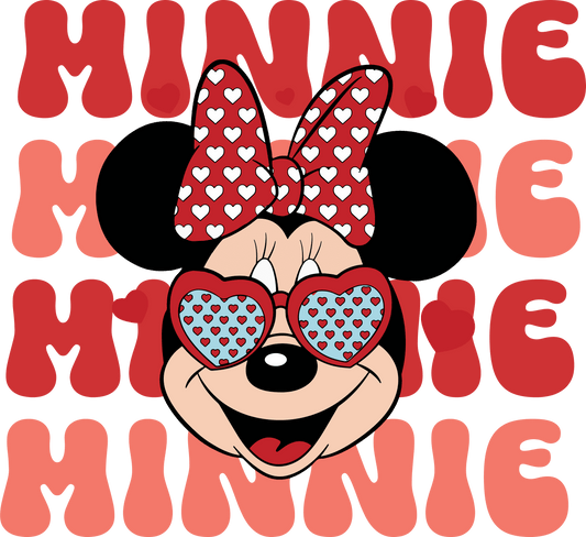 Disney Minnie Mouse Valentine's Day Design - DTF Ready To Press - Heat Press Transfer