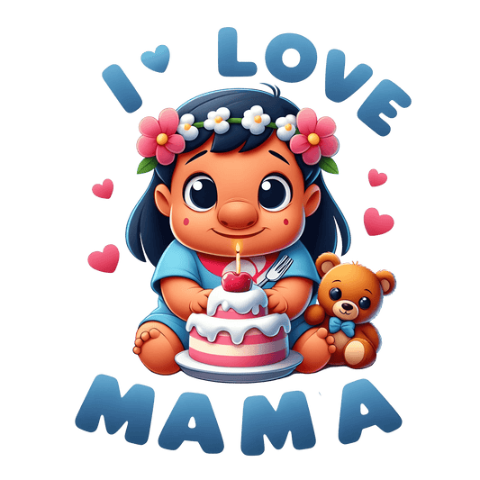 Disney Mother's Day I Love Mama Design - DTF Ready To Press - Heat Press Transfer