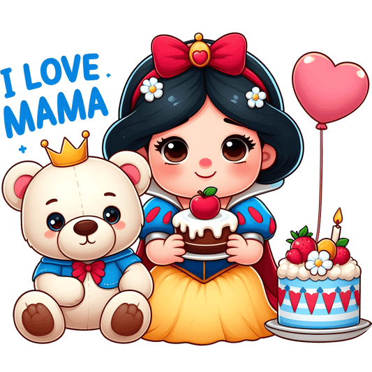 Disney Snow White Mother's Day Design - DTF Ready To Press - Heat Press Transfer