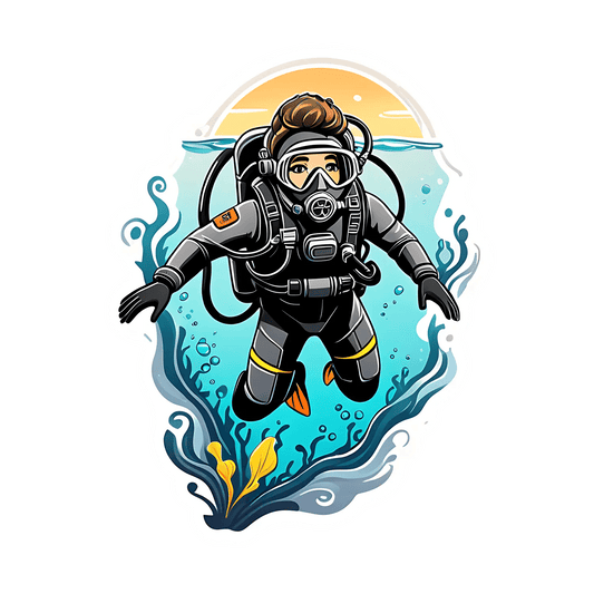 Diver Adventure - UV Sticker - Heat Press Transfer