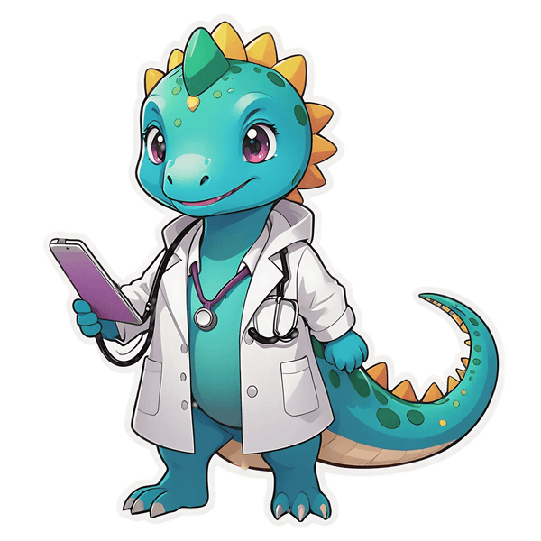 Doctor Dinosaur - Sticker – Heat Press Transfer