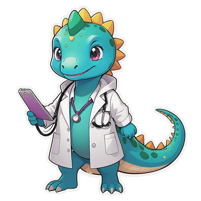 Doctor Dinosaur - Sticker - Heat Press Transfer