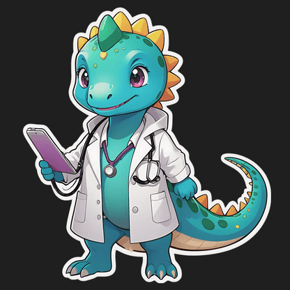 Doctor Dinosaur - Sticker - Heat Press Transfer