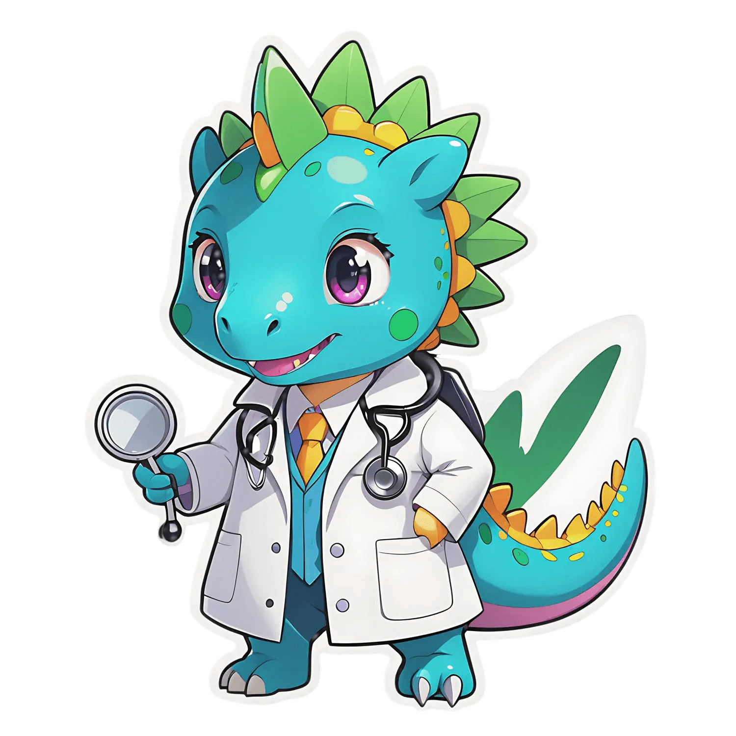 Doctor Dinosaur - UV DTF Sticker - Heat Press Transfer
