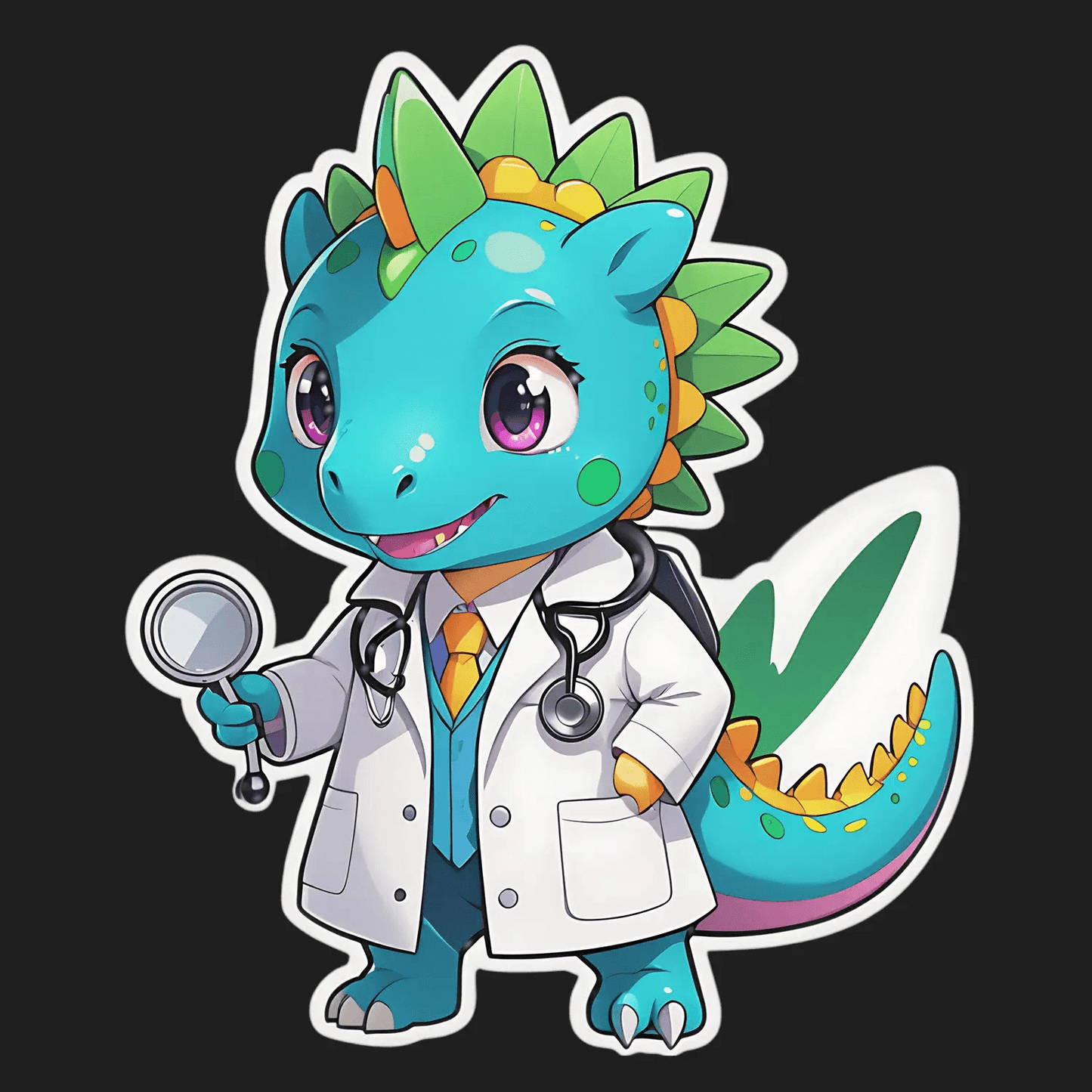 Doctor Dinosaur - UV DTF Sticker - Heat Press Transfer