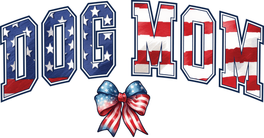 American Dog Mom Design DTF - Ready to Press 2 | Heat Press Transfer - Heat Press Transfer