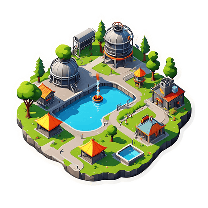 Dome Observatory - Sticker - Heat Press Transfer