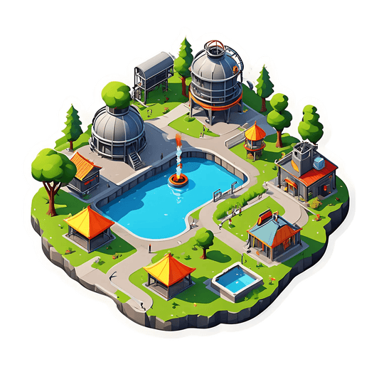 Dome Observatory - Sticker - Heat Press Transfer