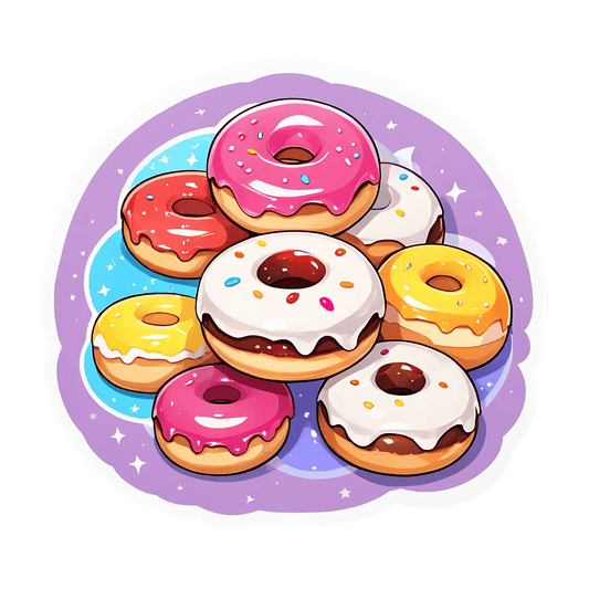 Donut Delight - Colorful Sticker - Heat Press Transfer