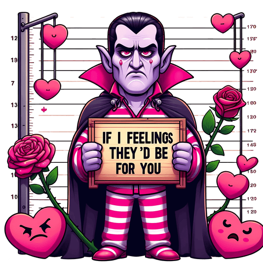 Dracula If I Feelings They'd For You Valentine's Day Design - DTF Ready To Press - Heat Press Transfer