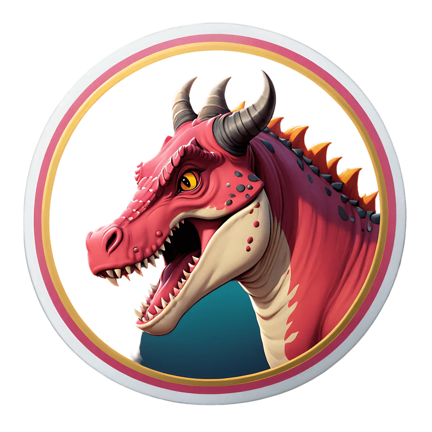 Dragon Art Sticker - Vibrant Fantasy Design - Heat Press Transfer