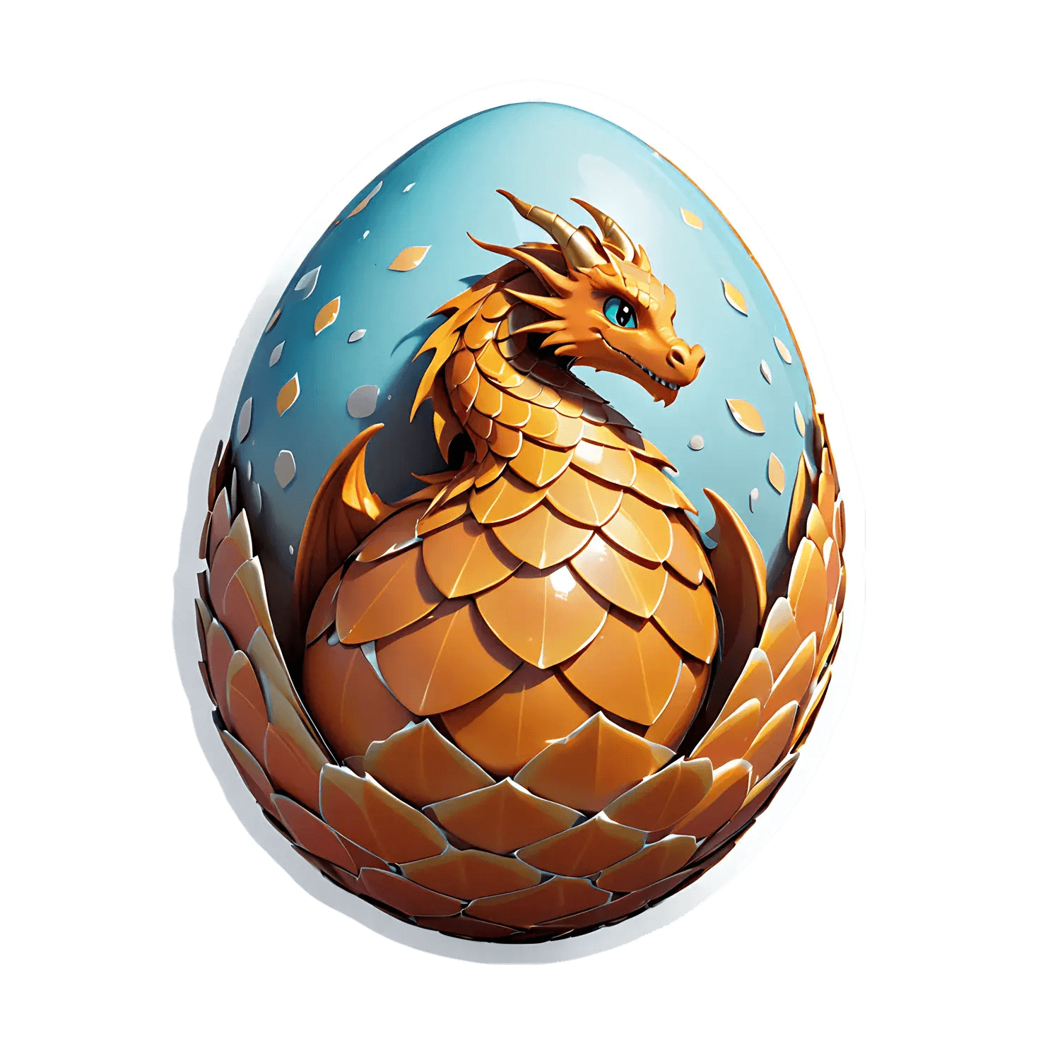 Dragon Egg Sticker - Mystical 3D Design - Heat Press Transfer