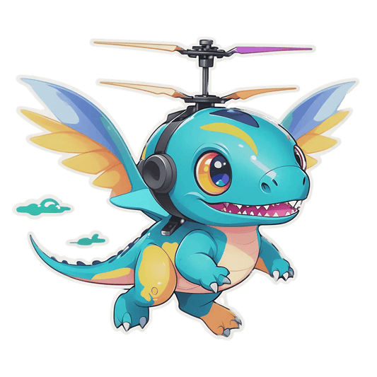 Dragon Helicopter Hybrid - Sticker - Heat Press Transfer