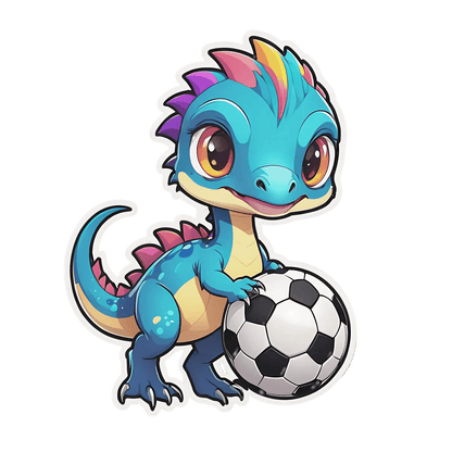 Dragon Soccer Ball - UV DTF Sticker - Heat Press Transfer