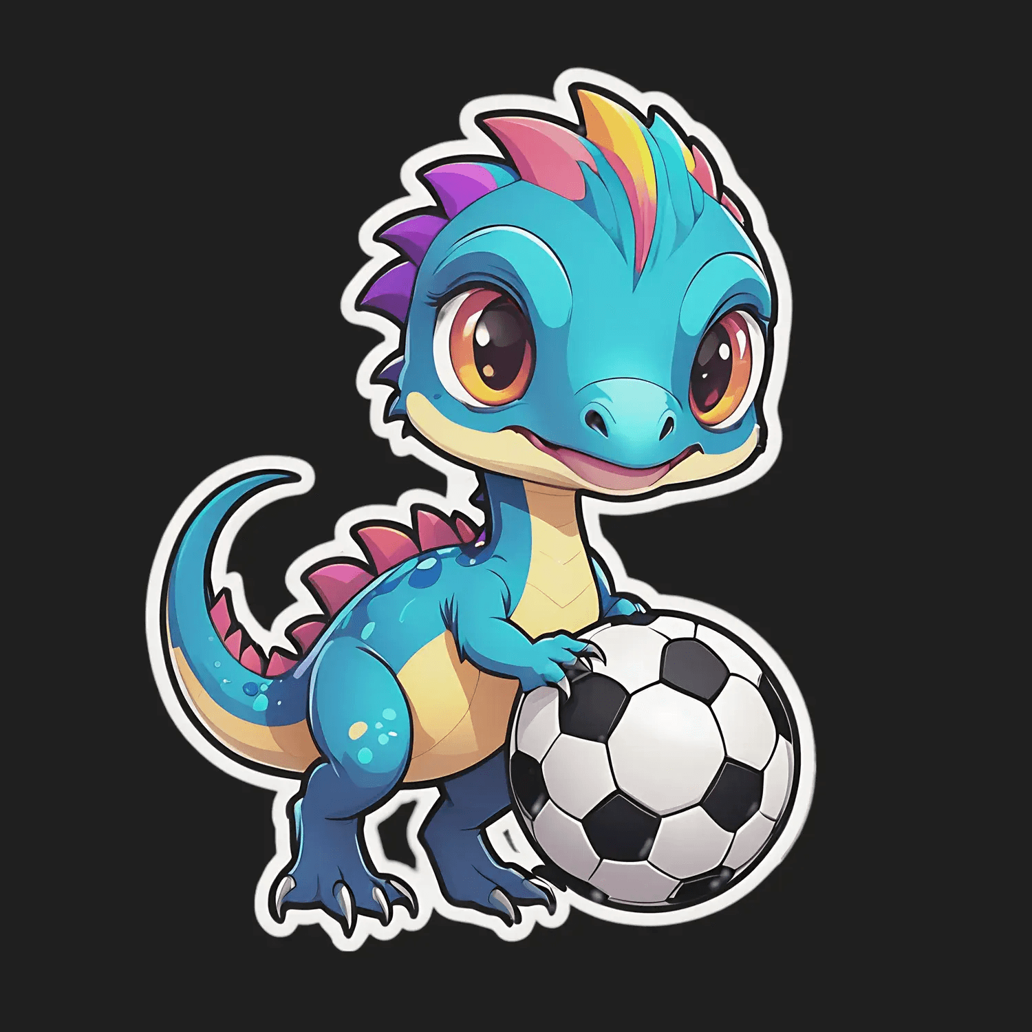 Dragon Soccer Ball - UV DTF Sticker - Heat Press Transfer