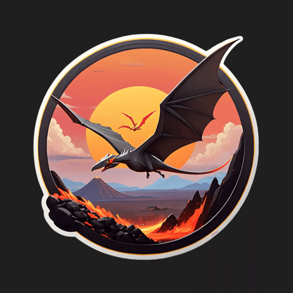 Dragon Sunset - UV Sticker - Heat Press Transfer