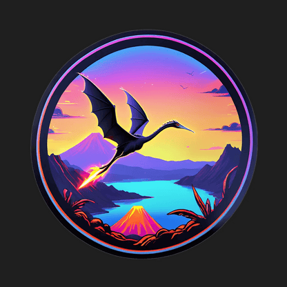 Dragon Sunset - Vibrant Sticker - Heat Press Transfer