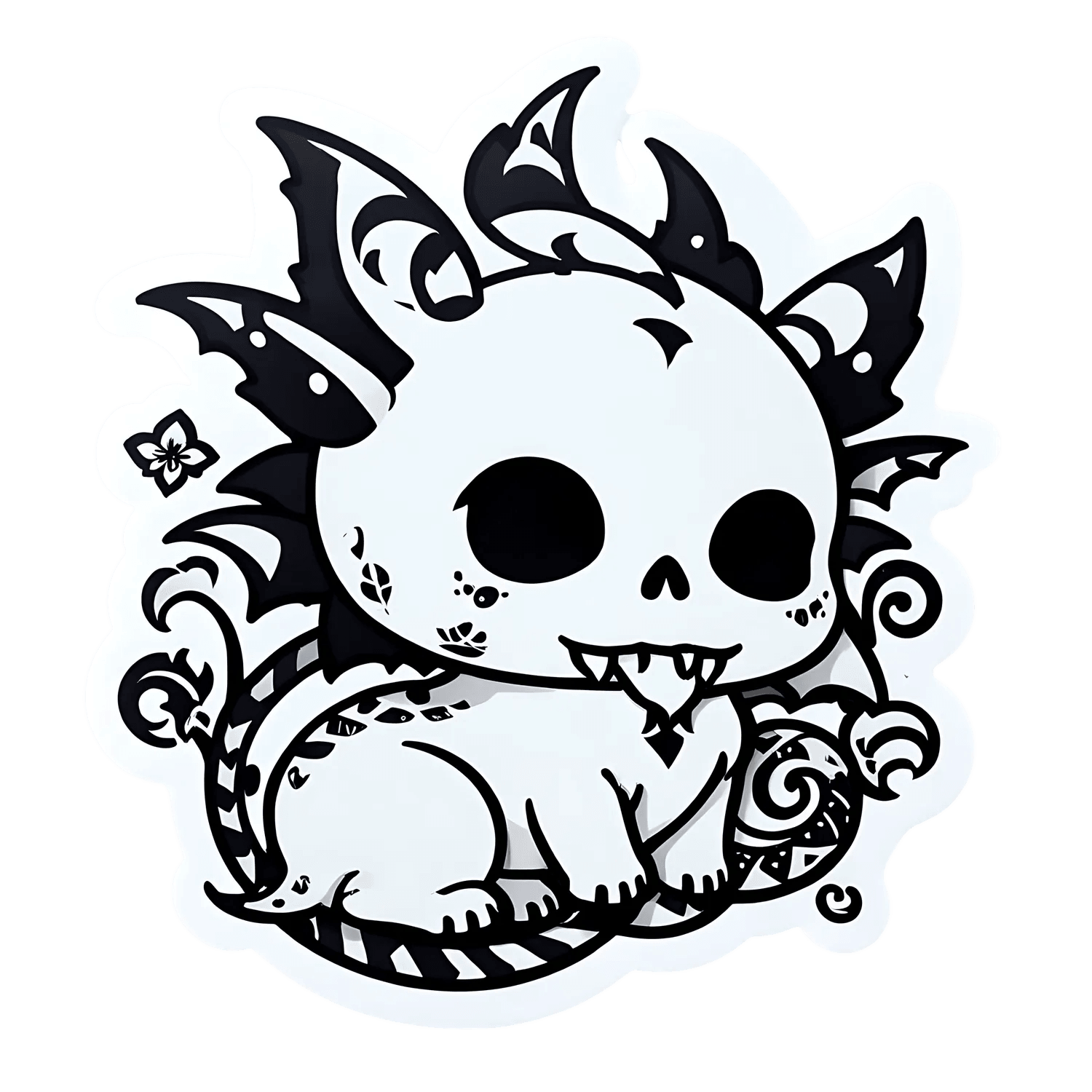 Dragon Skull - Sticker - Heat Press Transfer