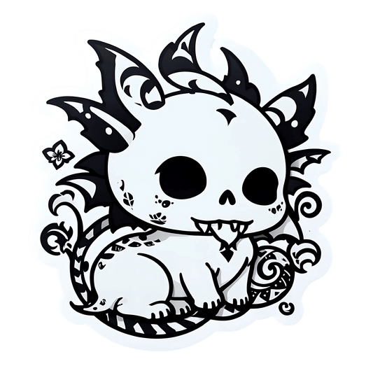 Dragon Skull - Sticker - Heat Press Transfer