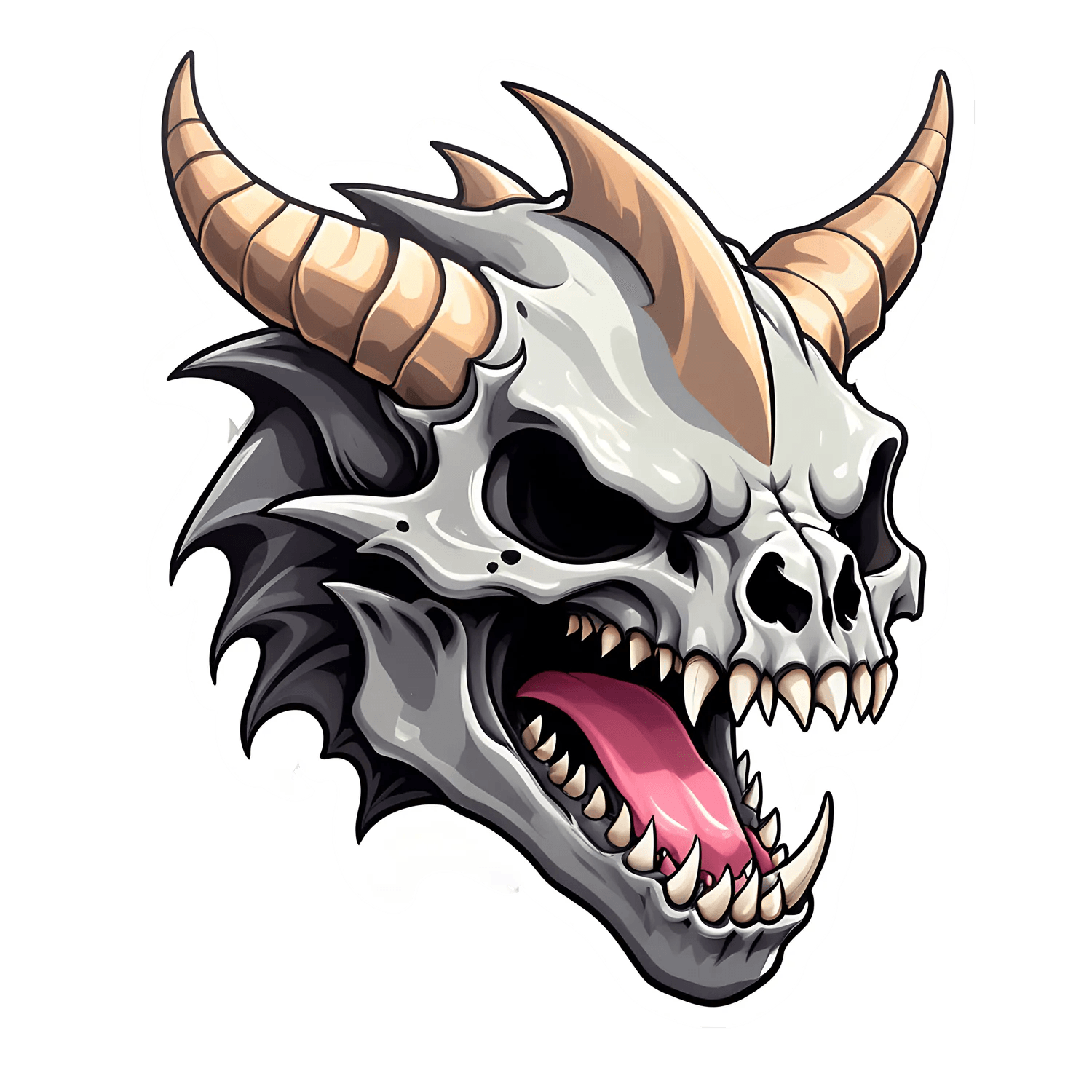 Dragon Skull Decal - Sticker - Heat Press Transfer