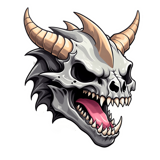 Dragon Skull Decal - Sticker - Heat Press Transfer