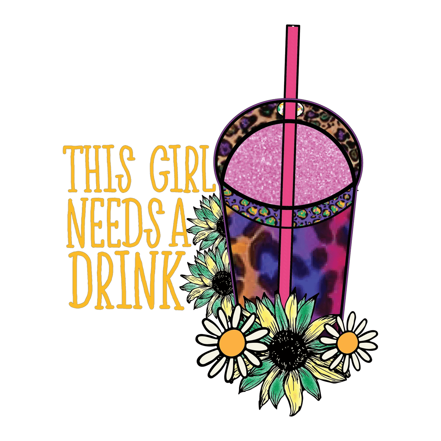 Drink Theme - DTF Ready to Press - Heat Press Transfer