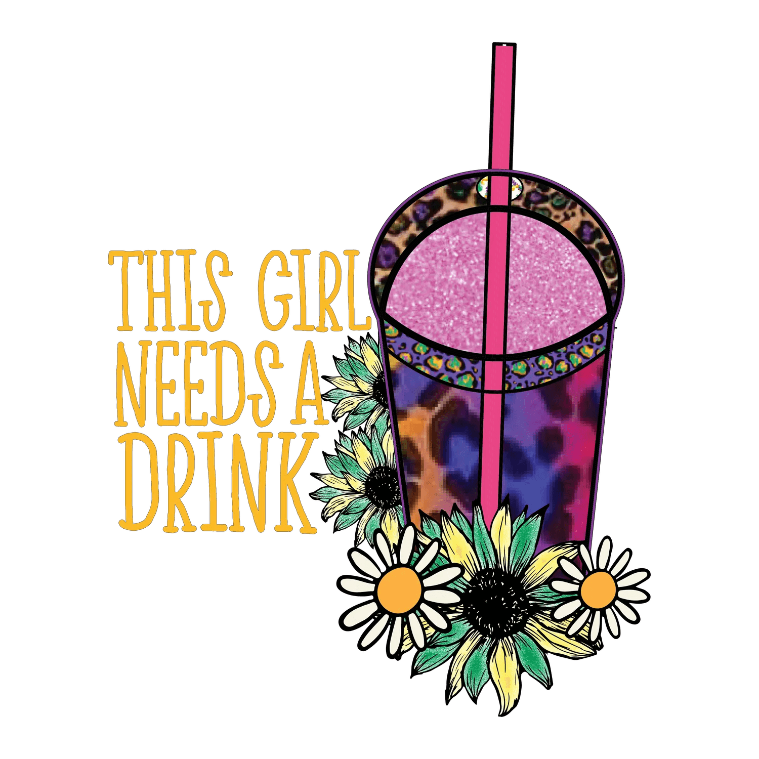 Drink Theme - DTF Ready to Press - Heat Press Transfer