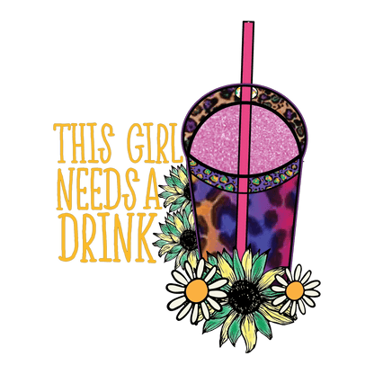 Drink Theme - DTF Ready to Press - Heat Press Transfer
