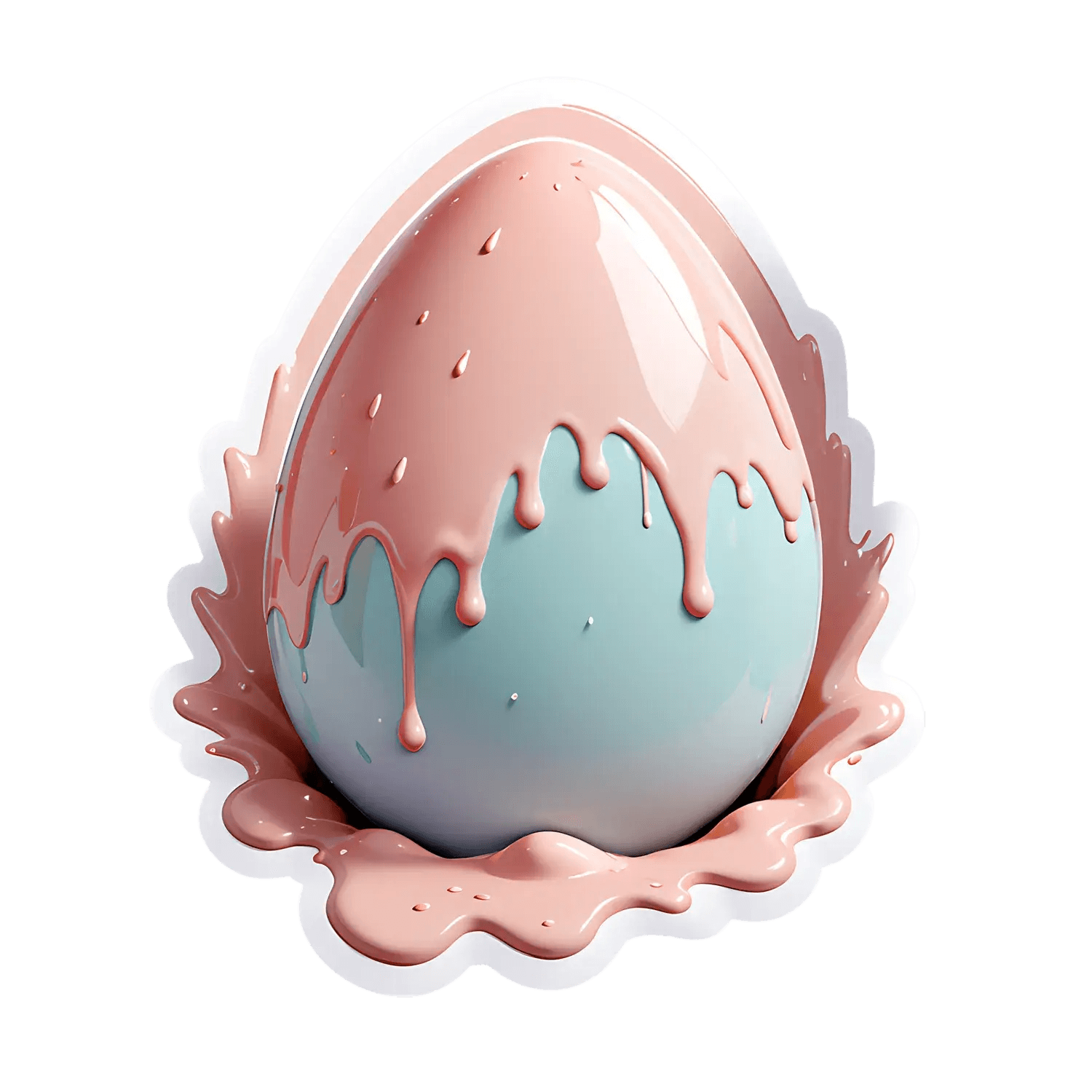 Dripping Egg - Sticker Design - Heat Press Transfer