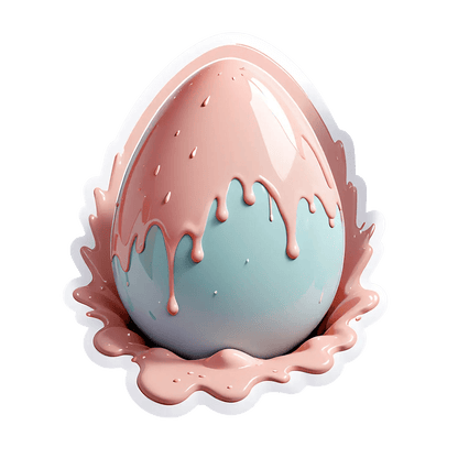 Dripping Egg - Sticker Design - Heat Press Transfer