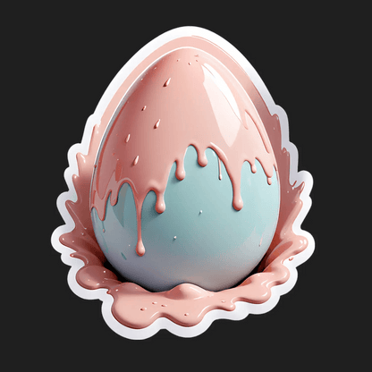Dripping Egg - Sticker Design - Heat Press Transfer