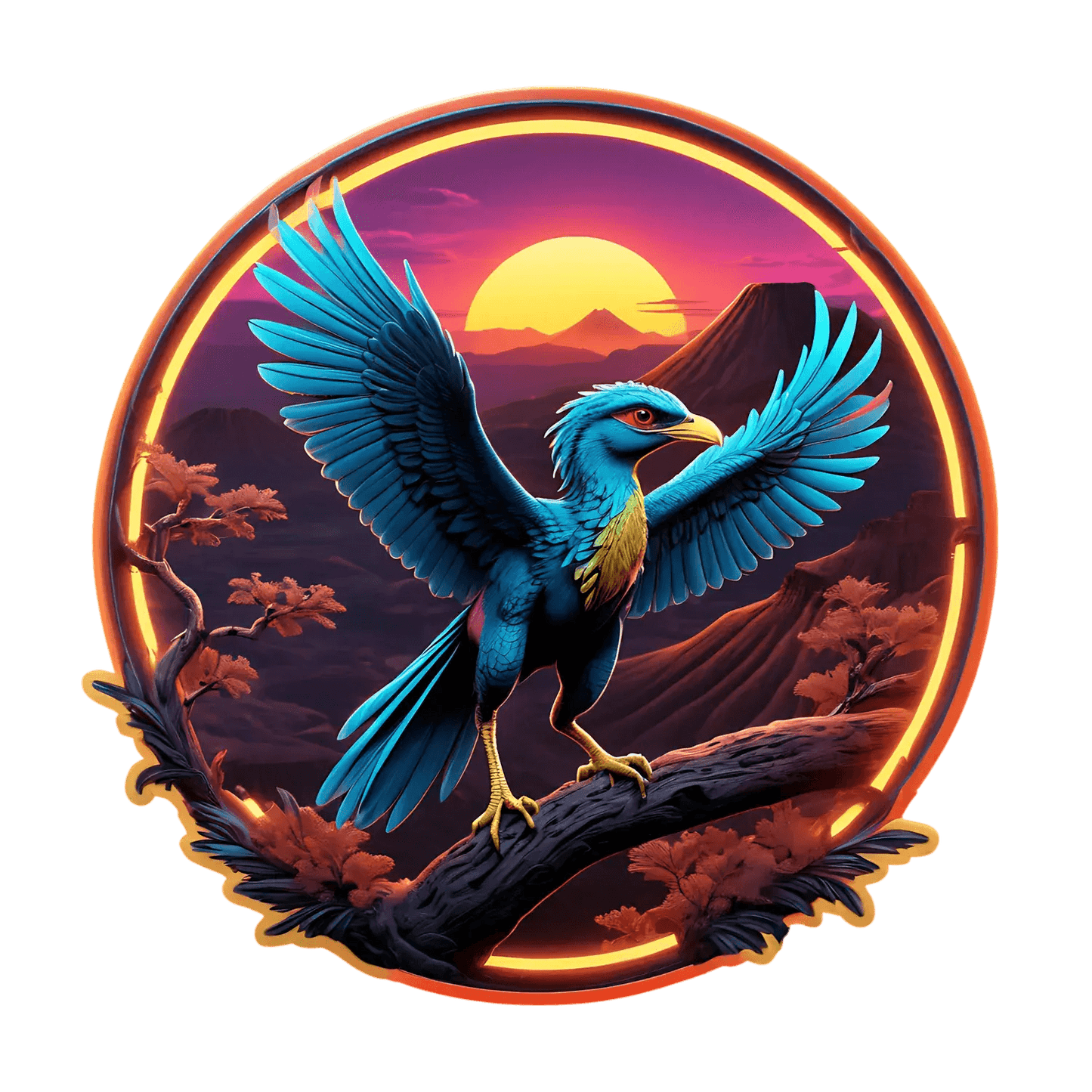 Eagle Sunset Glow - Sticker - Heat Press Transfer