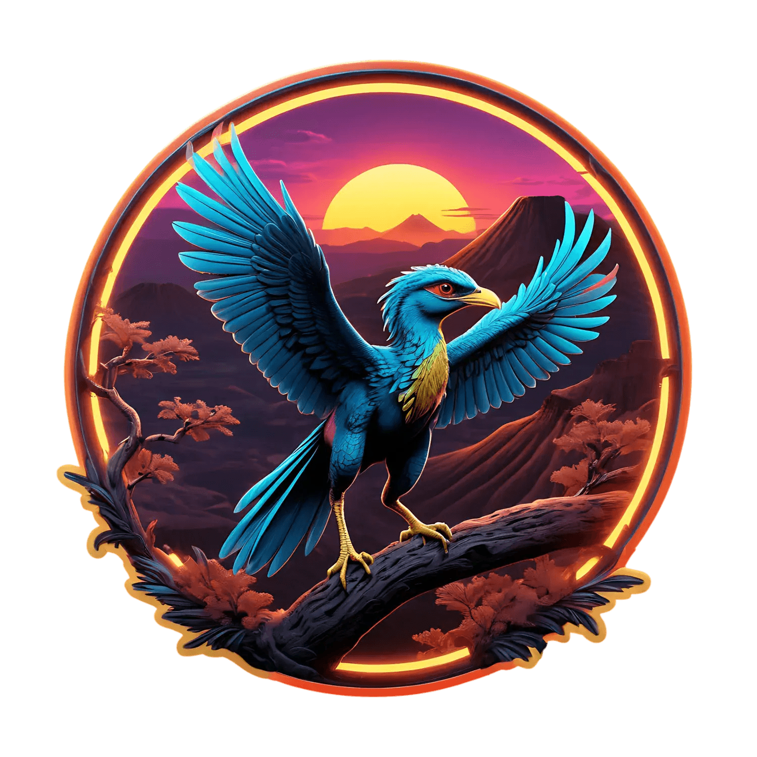 Eagle Sunset Glow - Sticker - Heat Press Transfer