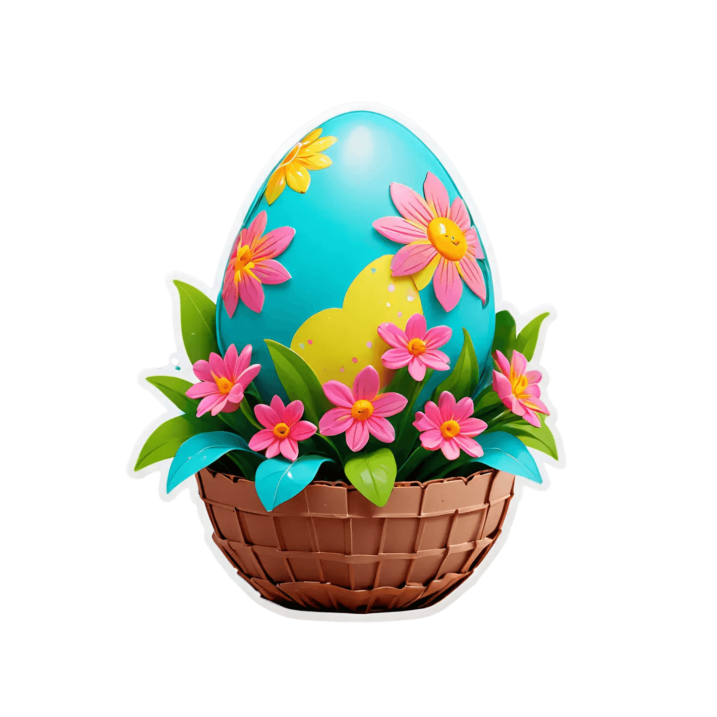 Easter Basket - UV DTF Sticker - Heat Press Transfer