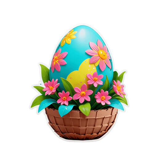Easter Basket - UV DTF Sticker - Heat Press Transfer