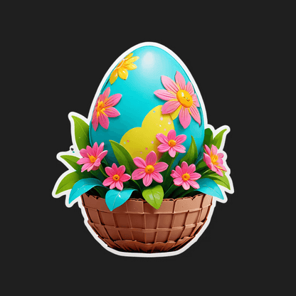 Easter Basket - UV DTF Sticker - Heat Press Transfer