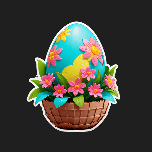 Easter Basket - UV DTF Sticker - Heat Press Transfer