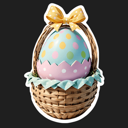 Easter Egg Basket - Sticker - Heat Press Transfer
