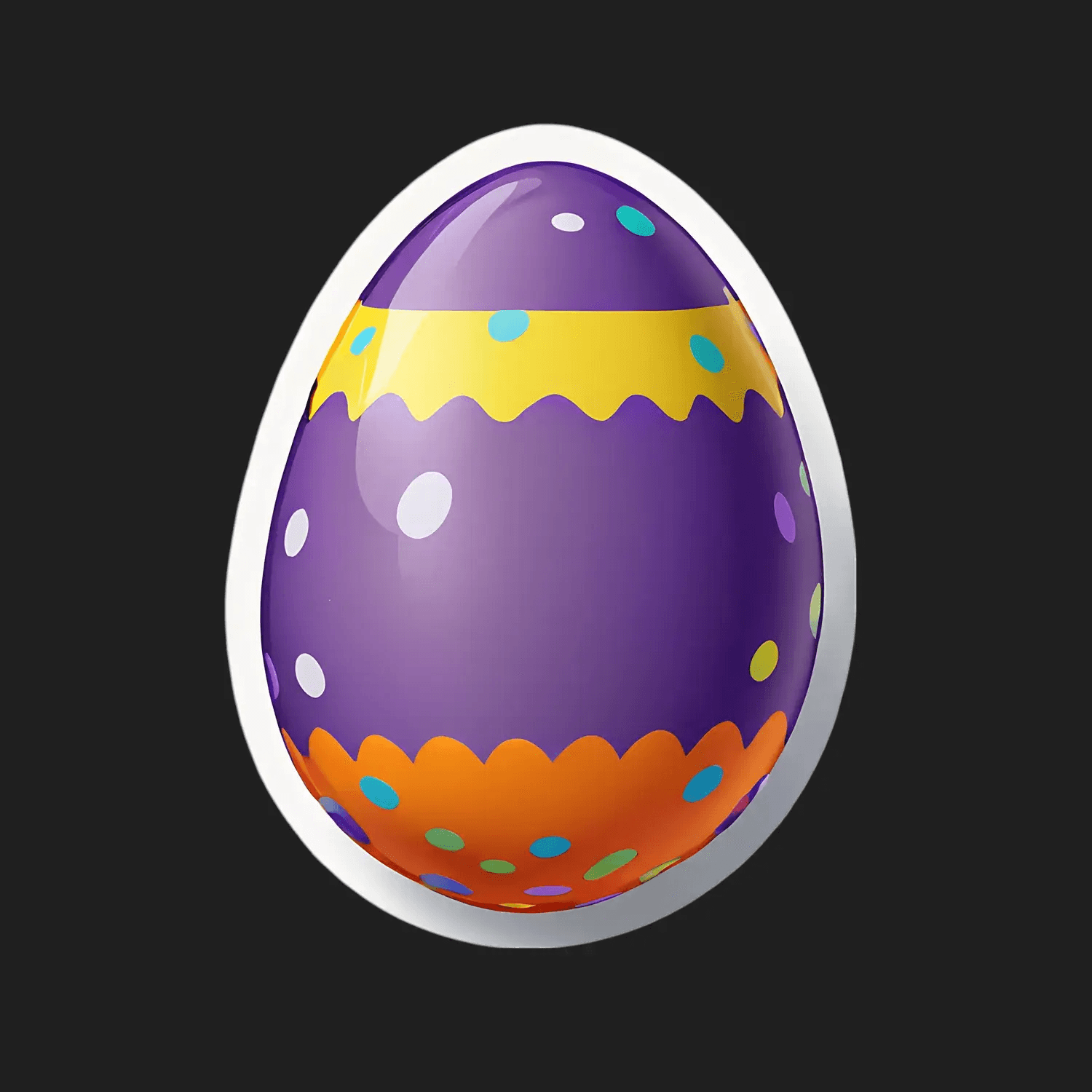 Easter Egg - Colorful Sticker - Heat Press Transfer