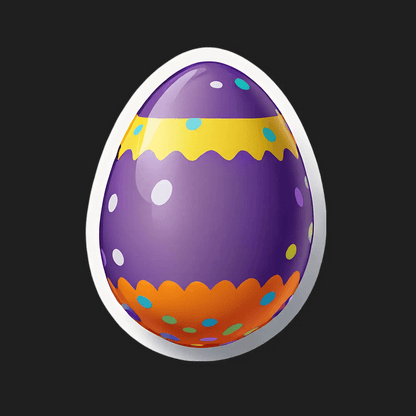 Easter Egg - Colorful Sticker - Heat Press Transfer