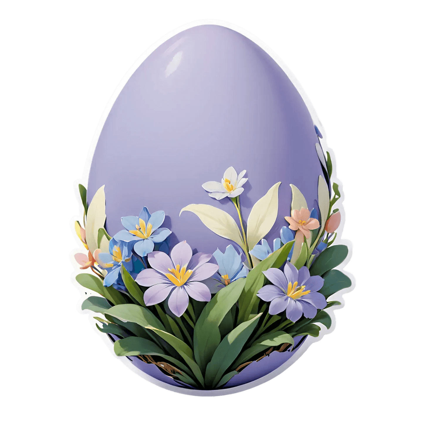 Easter Egg Floral - Sticker - Heat Press Transfer