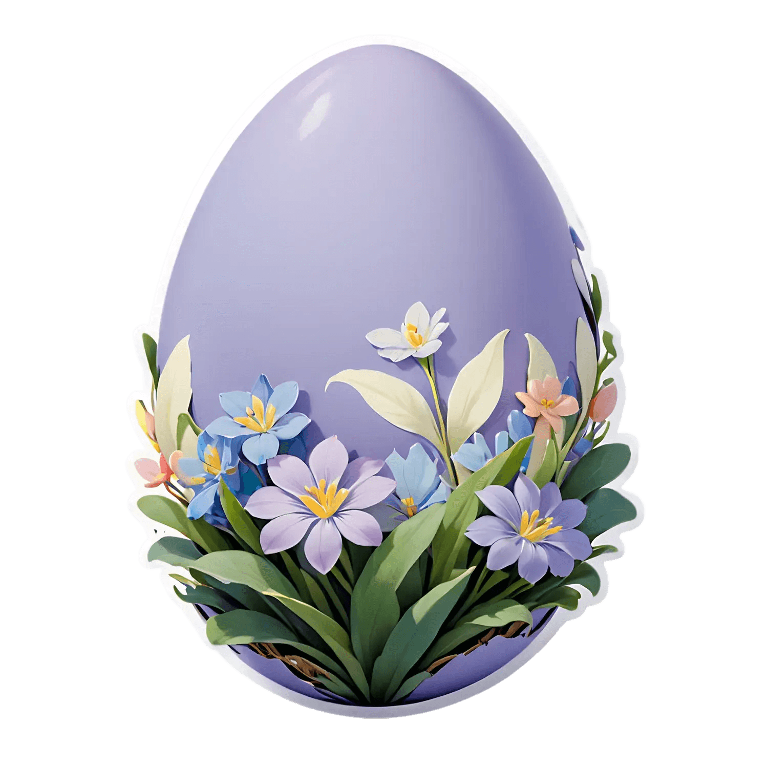 Easter Egg Floral - Sticker - Heat Press Transfer