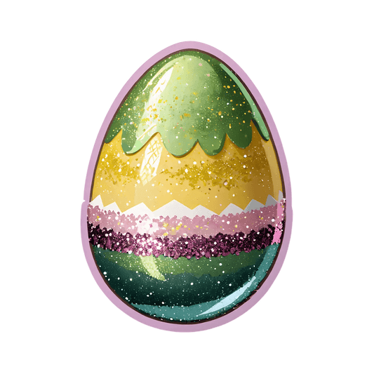 Easter Egg Glamour - Sparkle Sticker - Heat Press Transfer